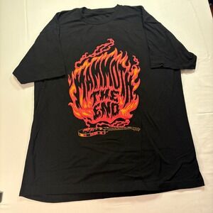 MAMMOUTH THE END Black Graphic T Shirt 2025 Tour Concert Flames Guitar